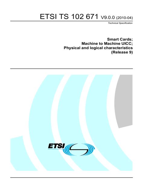 etsi smart card standards|TS 102 671 .